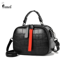 FUNMARDI Rivet Women Handbags Crocodile Designer Shoulder Bags Crossbody Classic Quilted Bag Hit Color Zipper Brand Bag WLHB1970 2024 - buy cheap