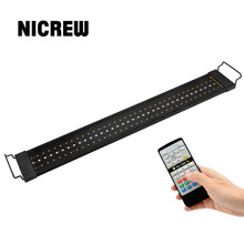 NICREW-Lámpara de iluminación led para acuario, bombilla de 76-96 cm, voltaje de 110V-240V, con controlador automatizado de 24/7 horas para pecera 2024 - compra barato