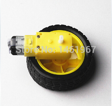 20sets DC 3V-6V Deceleration Biaxial DC motor + supporting wheels , Smart Car Tire Wheel with Gear Motor Dual Shaf 2024 - buy cheap