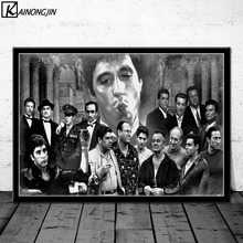 Cartaz gangsters padrinho goodfellows scarface sopranos filme cartazes e impressões pintura em tela quadros de arte da parede decoração da sua casa 2024 - compre barato