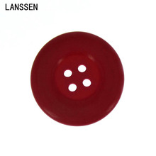 Botões de resina vermelha com 4 furos, 8 peças, botões redondos, grandes, para costura, artesanato, acessórios para roupas, 3/8mm 2024 - compre barato