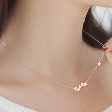 Drop Shipping 925 Sterling Silver Chain Necklaces Star Pendants&Necklaces Jewelry Collar Colar de Plata 2024 - buy cheap