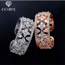 CC Bijouterie Rings For Women Trendy Jewelry Hollow Clover Open 2 Colors Romantic Bridal Wedding Engagement Ring Anillos CC774 2024 - buy cheap