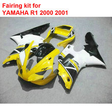 Carenados de molde de inyección para YAMAHA R1 2000 2001, kit de carenado amarillo, negro y blanco, YZF R1 00 01 MM127 2024 - compra barato