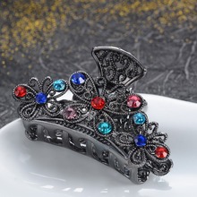 Vintage Hair Crab Clip Wedding Hair Accessories Charm Rhinestone Crystal Butterfly Hair Claws For Women Peacock Hair Jewelry NEW 2024 - buy cheap