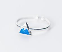 Anel triângulo geométrico azul esmaltado iceberg-real.925 2024 - compre barato