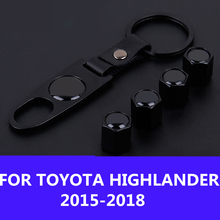 Válvulas de roda de carro de alumínio anti-roubo, haste de pneu, tampa hermética decoração exterior para toyota highlander 2015-2018 2024 - compre barato
