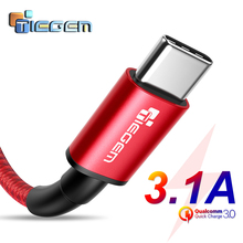 Tiegem 3A Nylon USB Type C Cable for Samsung Galaxy S9 S8 Fast Charging Data Cable for Huawei Mate 20 Pro Xiaomi Mi 8 USB Type-C 2024 - buy cheap