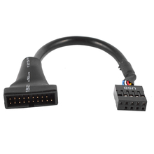 Conector de pines macho a USB 3,0, Cable adaptador hembra de 9 pines, 15cm, 2,0 2024 - compra barato