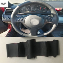 1set Sew-on Microfiber leather car steering wheel cover Car accessories for BMW E46 E39 330i 540i 525i 530i 330Ci M3 2001-2003 2024 - buy cheap