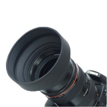 Cubierta de lente plegable de goma 3 en 1, protección de lente plegable de 3 etapas para Canon, Nikon, 55mm, venta al por mayor 2024 - compra barato
