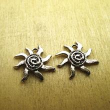 25pcs-16x19mm Sun Charms  Wonderful Modern Design Sun pendants  DIY necklace/ bracelets  charms antique silver tone 2024 - buy cheap