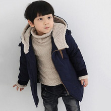 Crianças roupas de inverno casual algodão zíper sólido crianças meninos outerwears com capuz meninos parkas 4 6 8 10 12 anos meninos casacos 2024 - compre barato