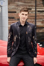 Fashion Print Men's Blazers Suit Jackets 2020 New Single Breasted Casual Floral Blazer Men Prom Formal Blazer Homme 2024 - buy cheap