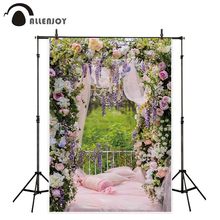 Allenjoy-fondo fotográfico con fondo de flores para estudio fotográfico, telón de fondo para sesión fotográfica, decoración de estudio de flores, cama de jardín, Primavera y boda, nuevo 2024 - compra barato