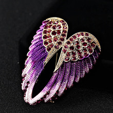 12pcs/lot Wholesale New Angel wings Brooch For Men Jewelry Hijab Accessories Women's Enamel Pin Brooch Bags Bijuteriras 2024 - buy cheap