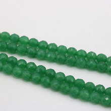 6mm Faceted Green chalcedony round loose beads DIY stone wholesale suitable for making bracelets necklace 15" 2024 - buy cheap