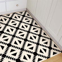 Black & white Geometric shape PVC floor sticker Bedroom Study Room waterproof non-slip wear-resistant floor stickers home decor 2024 - buy cheap