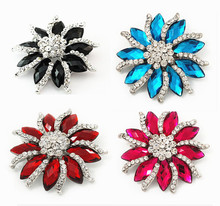2.2 Inch Silver Tone Marquise Crystal Diamante Flower Bouquet Brooch Party Gift Pin 2024 - buy cheap