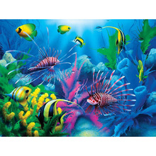 5D DIY Diamond Painting sea fish Full Square Diamond Of Rhinestones Embroidery Cross stitch Wall Sticker Home Decor 2024 - buy cheap