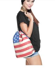 Mochila escolar con estampado 3D Make American Great Again, bolso escolar para estudiantes y adultos, Vintage, con cordón, con bandera americana de Reino Unido de EE. UU., 2021 2024 - compra barato