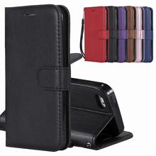 Funda de cuero con tapa para iphone, carcasa con ranura para tarjeta y soporte para iphone 5s, 5, SE, 2020 2024 - compra barato