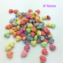 50pcs 6*6mm LOVE Mixed Colors Acrylic Perforation Beads DIY Jewelry Making Earrings Necklace Bracelet Accessories #No-33 2024 - buy cheap