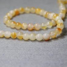 (Min Order1) 8mm Fashion Natural Multicolor Yellow & White Chalcedony Beads Round DIY Beads Stone 15inch Jewelry Making Design 2024 - buy cheap