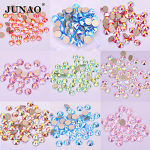 JUNAO ss20 Purple AB self Adhesive Rhinestones Round Small Strass Applique Glass Crystal Glue On Stones Beads For Nail Art Decor 2024 - buy cheap