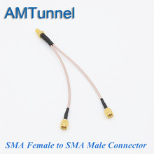 SMA Гнездовой к SMA Гнездовой соединитель сплиттер комбинированный РЧ коаксиальный кабель Pigtail использование для 3G 4G модема HUAWEI ZTE антенна 2024 - купить недорого