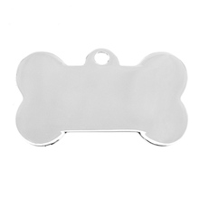 Etiqueta de hueso de identificación de perro, 100% de acero inoxidable blanco, Color plateado/dorado/Negro, formas de hueso de Metal, venta al por mayor, 10 Uds. 2024 - compra barato