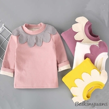 Осенне-зимняя детская одежда для девочек флисовая Вельветовая рубашка для маленьких девочек детская одежда, футболка спортивная рубашка для девочек 2024 - купить недорого