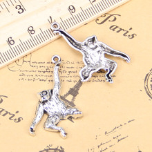 38pcs Charms For Jewelry Making monkey 32x27mm Antique Silver Plated Pendants DIY Handmake Tibetan Silver Bracelet Necklace 2024 - buy cheap