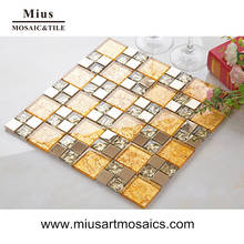 Роскошная золотая Хрустальная мозаичная плитка mix me tail mosaic для кухни backsplash 2024 - купить недорого