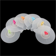 Cute Heart Silicone Cup Lid Cover Cap w/ Spoon Holder #7261 2024 - buy cheap