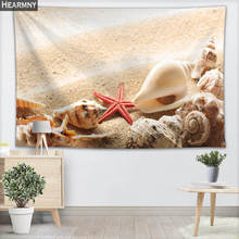 Tapiz colgante de pared de conchas de playa, hojas decorativas para el hogar, toalla de playa, esterilla de Yoga, manta, mantel, tapiz de pared 2024 - compra barato