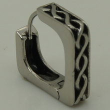men jewelry classic wave 316L stainless steel men/boy's square hoop earring punk 2024 - buy cheap