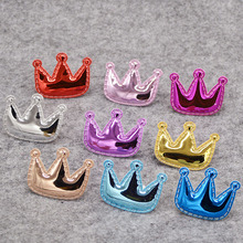 45pcs/lot 4*3.2cm Pu Crown Padded Appliques for DIY handmade children's hair accessories gift decoration accessories 2024 - buy cheap