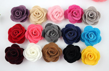 150 pcs/lot , 2.1" Fabric Rose Flowers Floral Applique for Wedding Hair Accessories 2024 - buy cheap