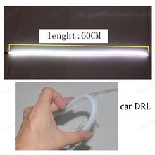 1pairs color yellow lights with tears 12V 12W 60cm Flexible Led Tube Strip universal car daytime running light 2024 - buy cheap