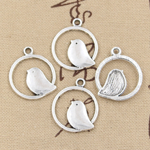 10pcs Charms Bird 24x20mm Antique Making Pendant fit,Vintage Tibetan Bronze Silver color,DIY Handmade Jewelry 2024 - buy cheap