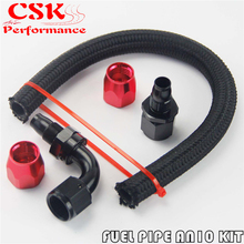 1 FT F AN10 Nylon/Steel Braided Oil Fuel Hose + 90 Deg & Straight Swivel Fittings 2024 - buy cheap