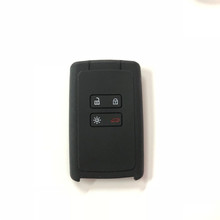 Ladysmtop capa de silicone protetora para chave de carro, capa com 4 botões, controle remoto, revestimento inteligente para renault c5os kadjar megane 2016-2017 2024 - compre barato