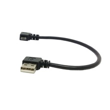 Cable Micro USB 2,0 para teléfono móvil y tableta, ángulo izquierdo de 90 grados, macho a izquierdo o derecho, 5 pines, 20cm 2024 - compra barato