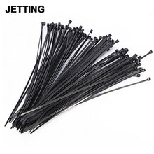 100PCS 100mm Network Nylon Plastic Cable Wire Zip Tie Cord Strap Plastic Zip Trim Wrap Cable Loop Ties Wire Self-Locking Black 2024 - buy cheap