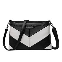 Hot Sale Patchwork Shoulder CrossBody Bags For Women Genuine Leather Handbags Ladies Messenger Bag Bolsas Feminina 2024 - buy cheap