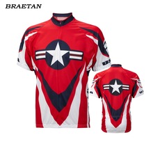 usa cycling jersey short sleeve summer red white clothing cycling wear racing clothing bicycle clothes braetan 2022 - buy cheap