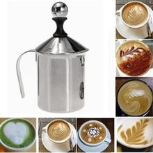 400ml Manual Milk Frother Stainless Steel Double Mesh Milk Creamer Milk Foam Mesh Coffee Foamer Creamer 2024 - buy cheap