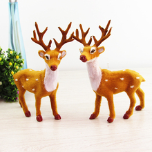 A pair of simulation deer  polyethylene&furs deer  model funny gift about 15cmx21cm 2024 - buy cheap