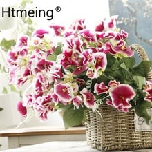 Htmeing 14 Heads Artificial Silk morning glory flower bouquet DIY wedding decoration for home party hotel graden table decor 2024 - buy cheap